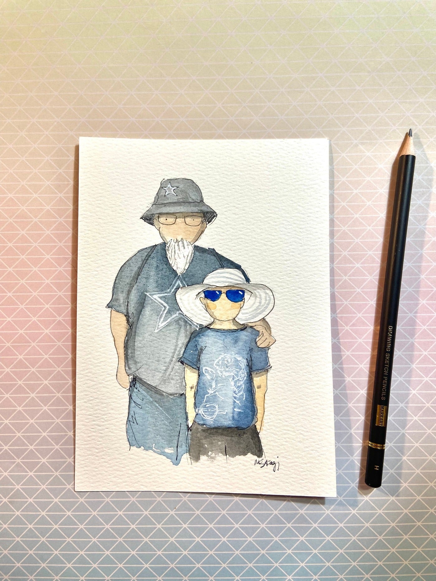 Custom Painted Watercolor Illustration from Photo, custom made painting