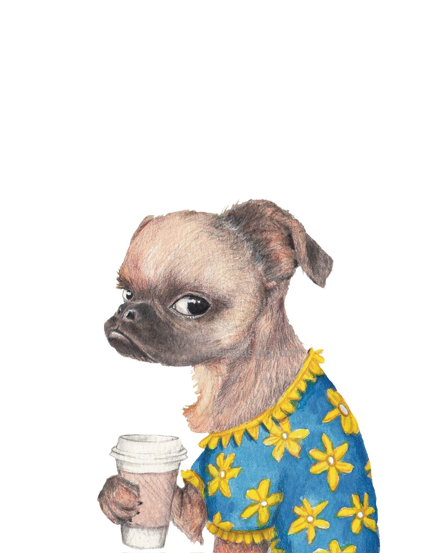 Coffee Dog Print, Coffee theme Print, Dog Sarcasm, Dog Parent, Funny dog