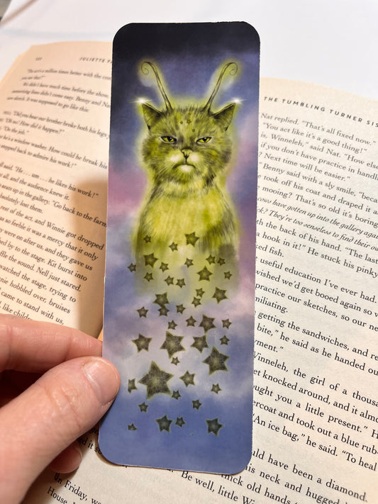 Alien Kitty Bookmark Whimsical Extraterrestrial Charm Book Lovers