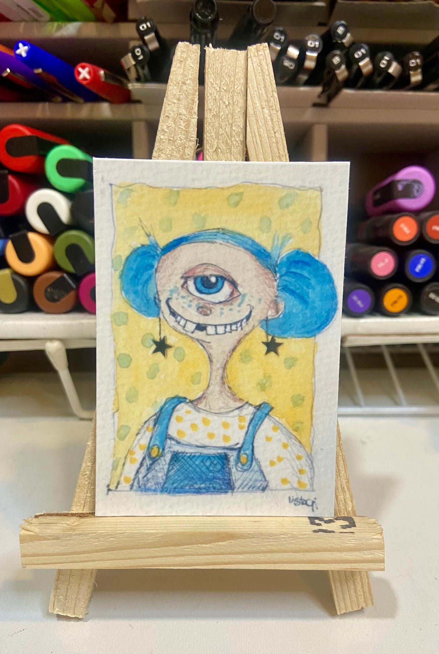 ACEO Limited Edition Print Watercolor Cyclops 2.5 x 3.5