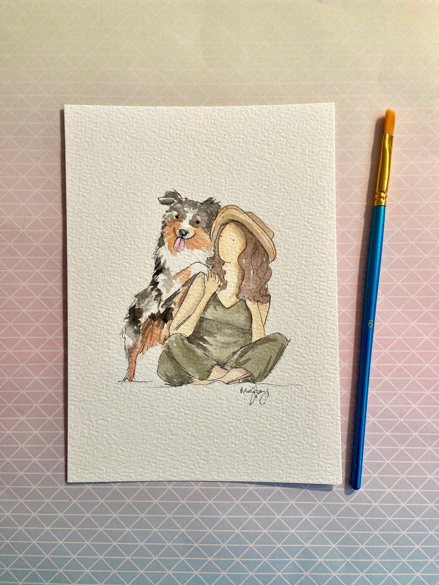 Custom Faceless Watercolor Illustration from Photo, hand painted illustration, Family Portrait, Personalized gift