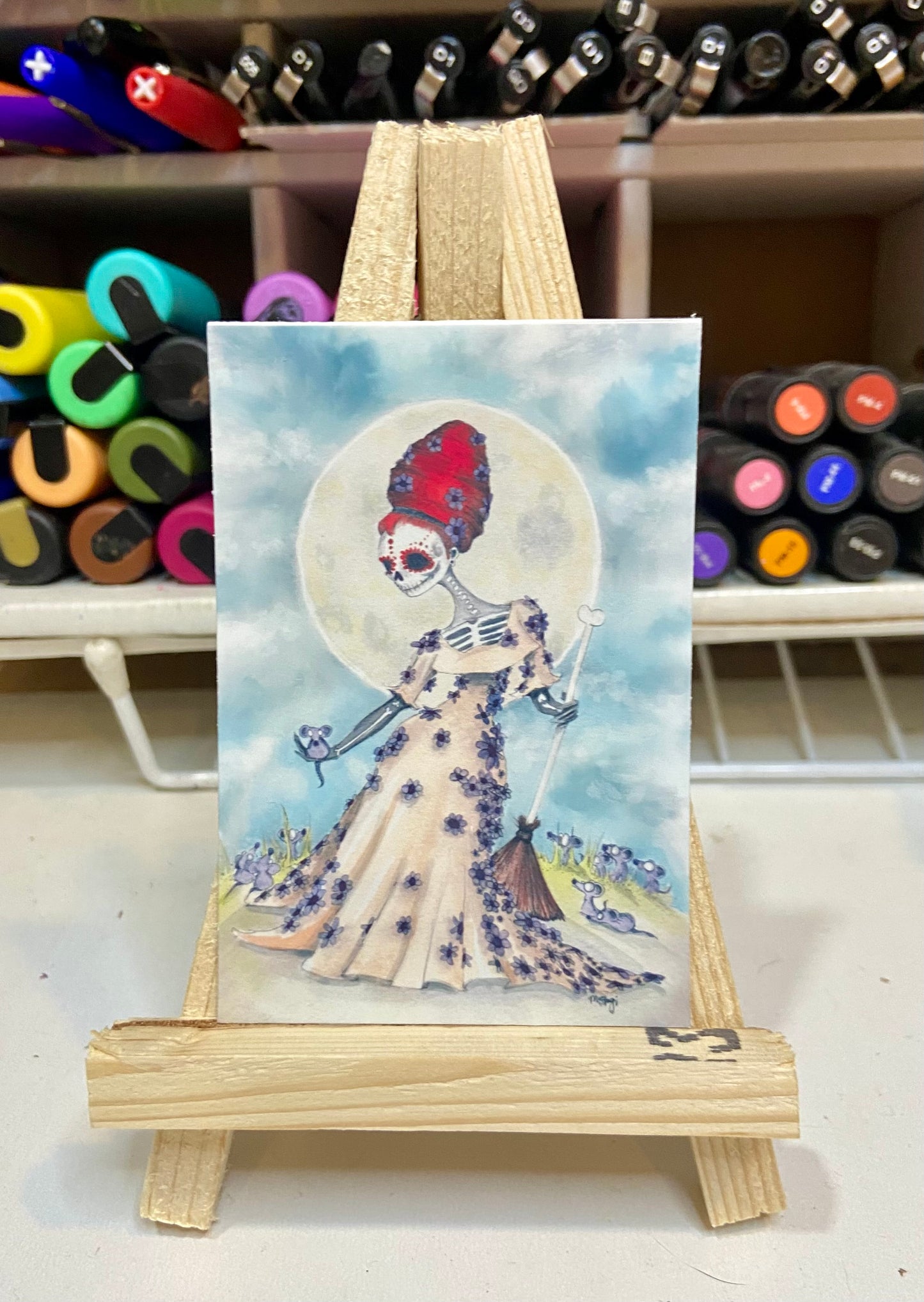 ACEO Limited Edition Print Watercolor Cinderella Bones 2.5 x 3.5