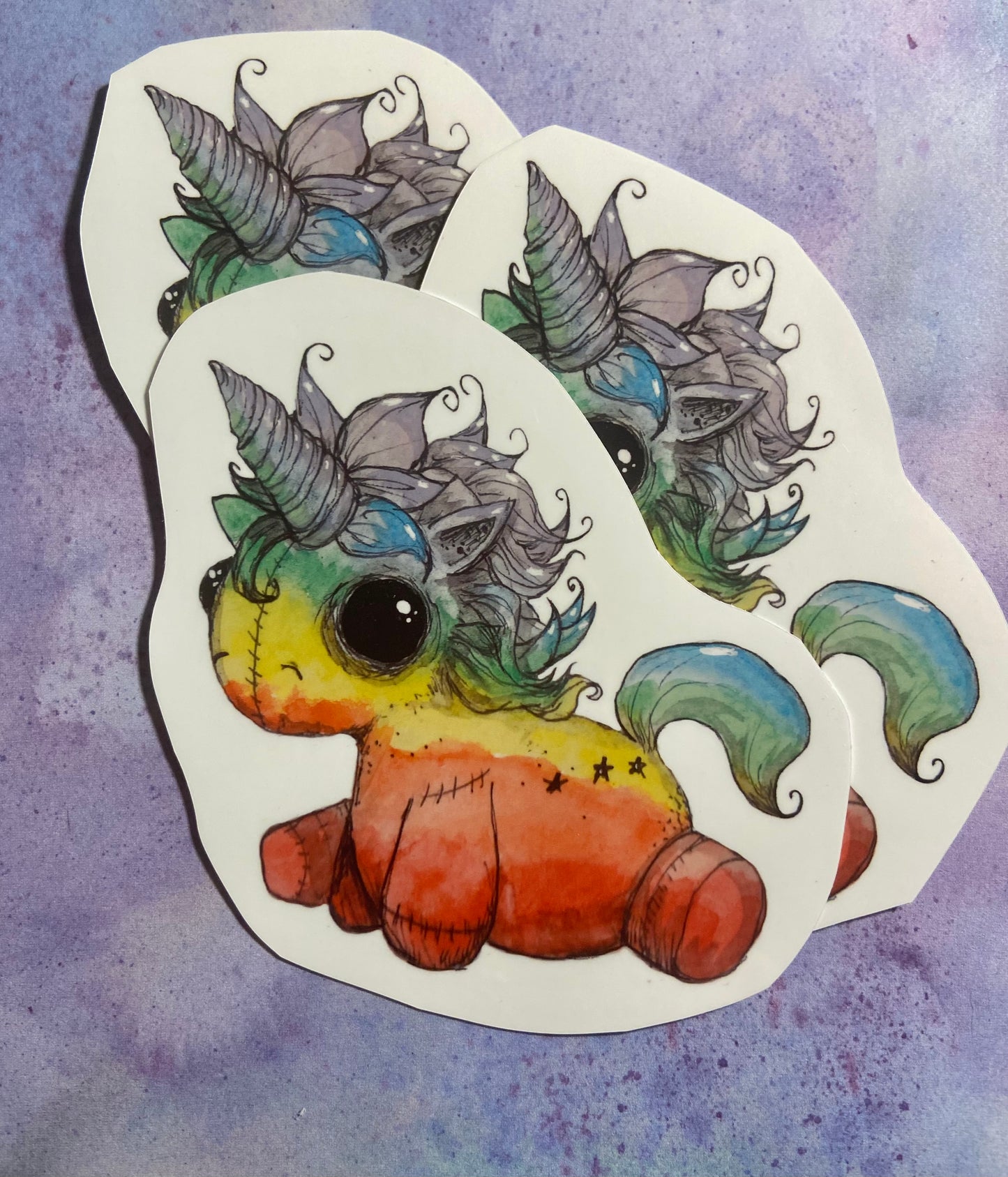 Rainbow Stuffed Unicorn Sticker
