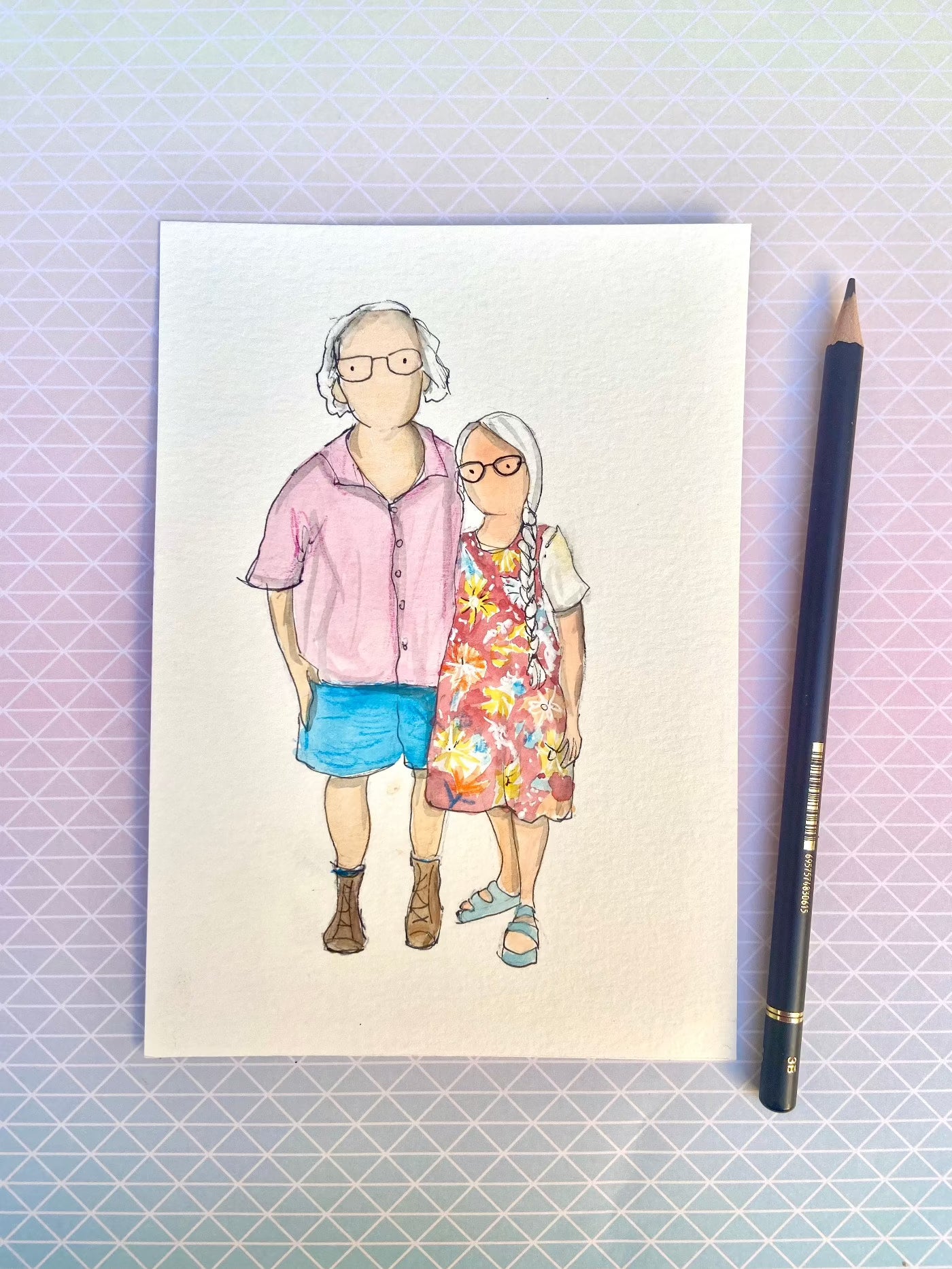 Custom Painted Watercolor Illustration from Photo, custom made painting