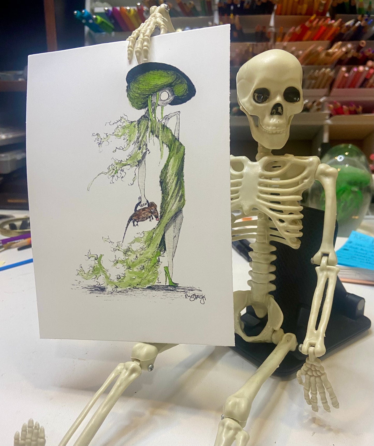 Lady Phantasm Spooky Art Decor, Halloween Decor Witchy Friends