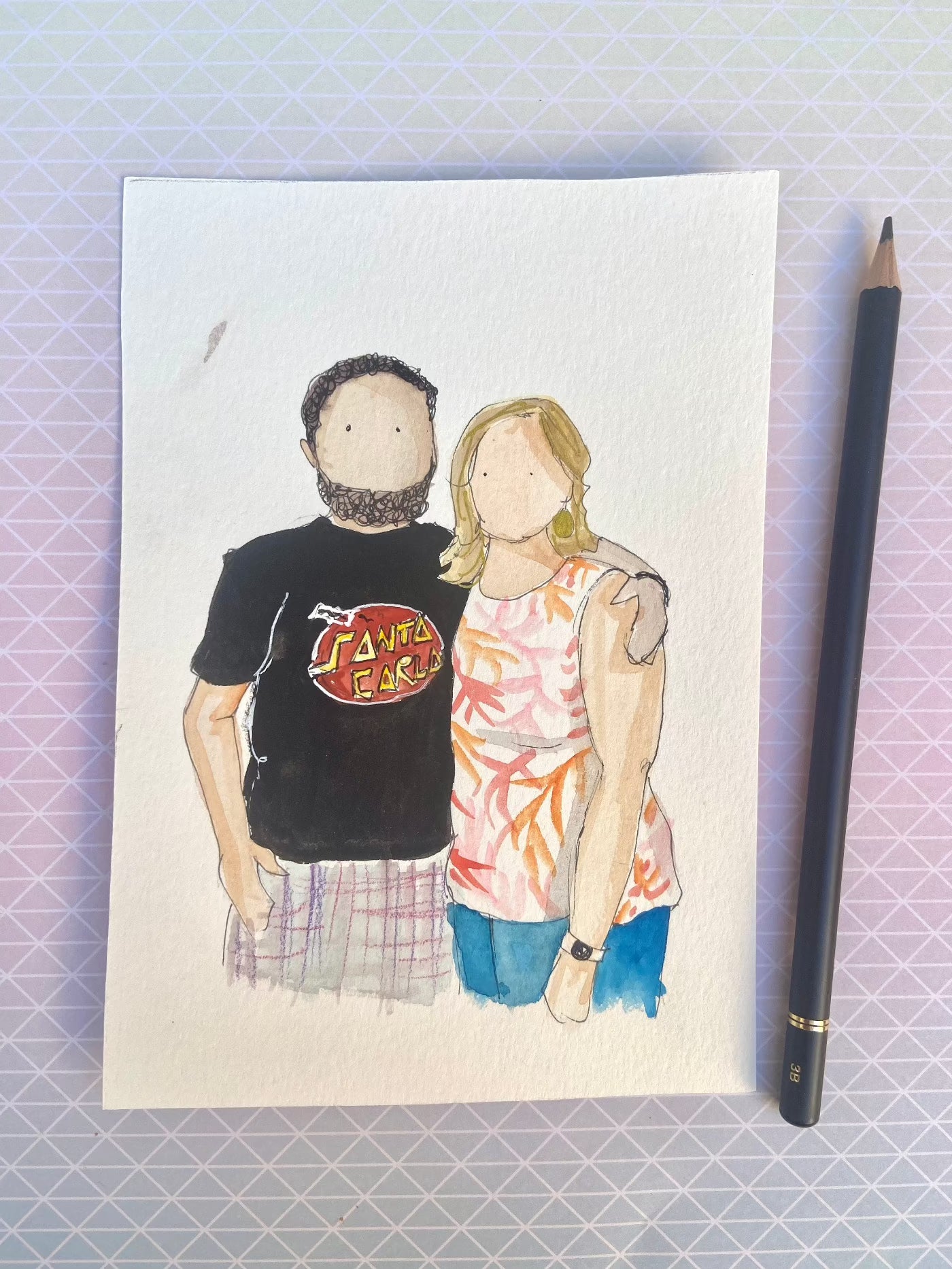 Custom Painted Watercolor Illustration from Photo, custom made painting