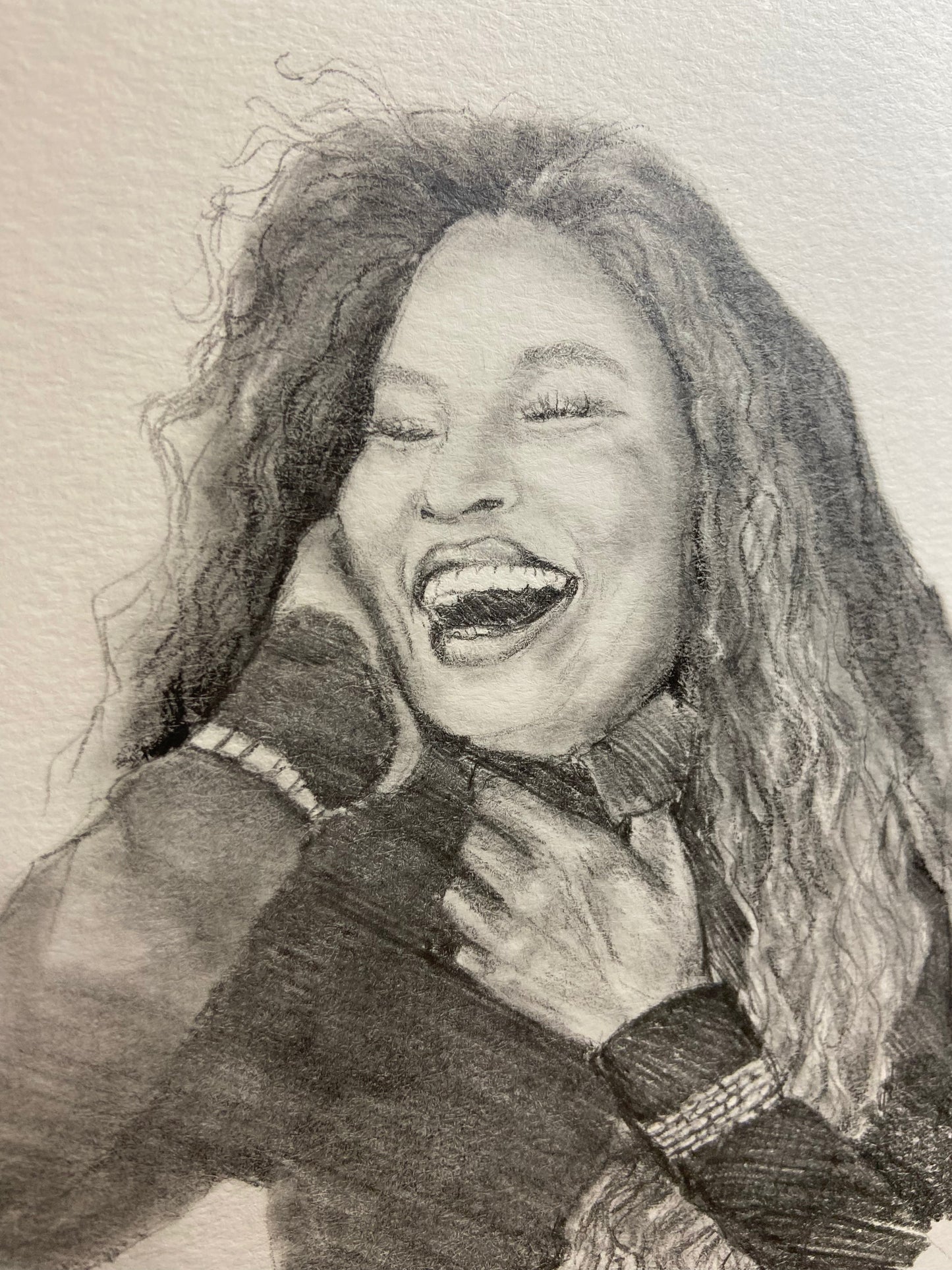 ORIGINAL- Pencil portrait fan art of Chaka Khan