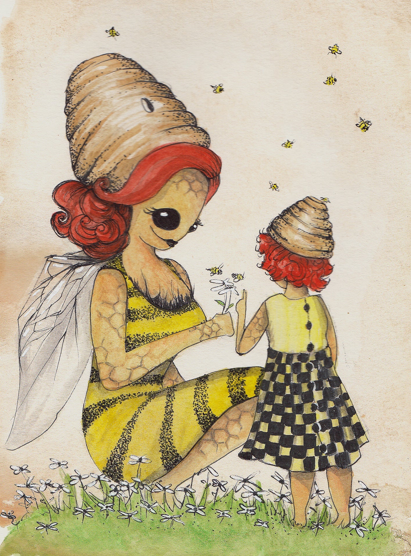 Bee Mama Art Printable Art, Printable Wall art Free Digital Print