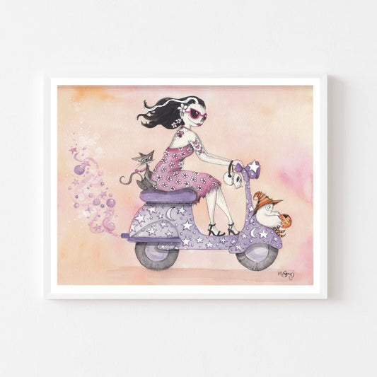 Boo Ride, Hot Ghoul Summer, Spooky Art Decor, Halloween Decor Witchy Friends, Summerween