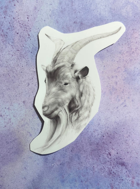 Goat Pencil Drawn Sticker