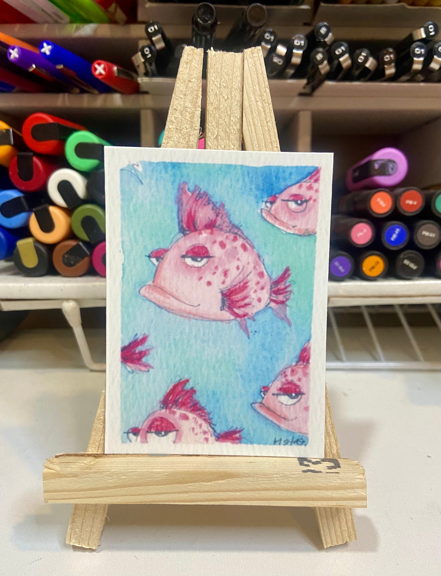 ACEO Limited Edition Print Watercolor Fish  2.5 x 3.5