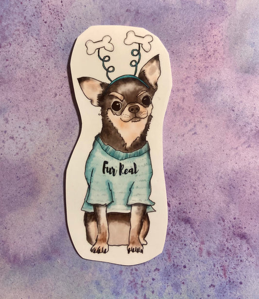 Fur Real Chihuahua Dog Sticker