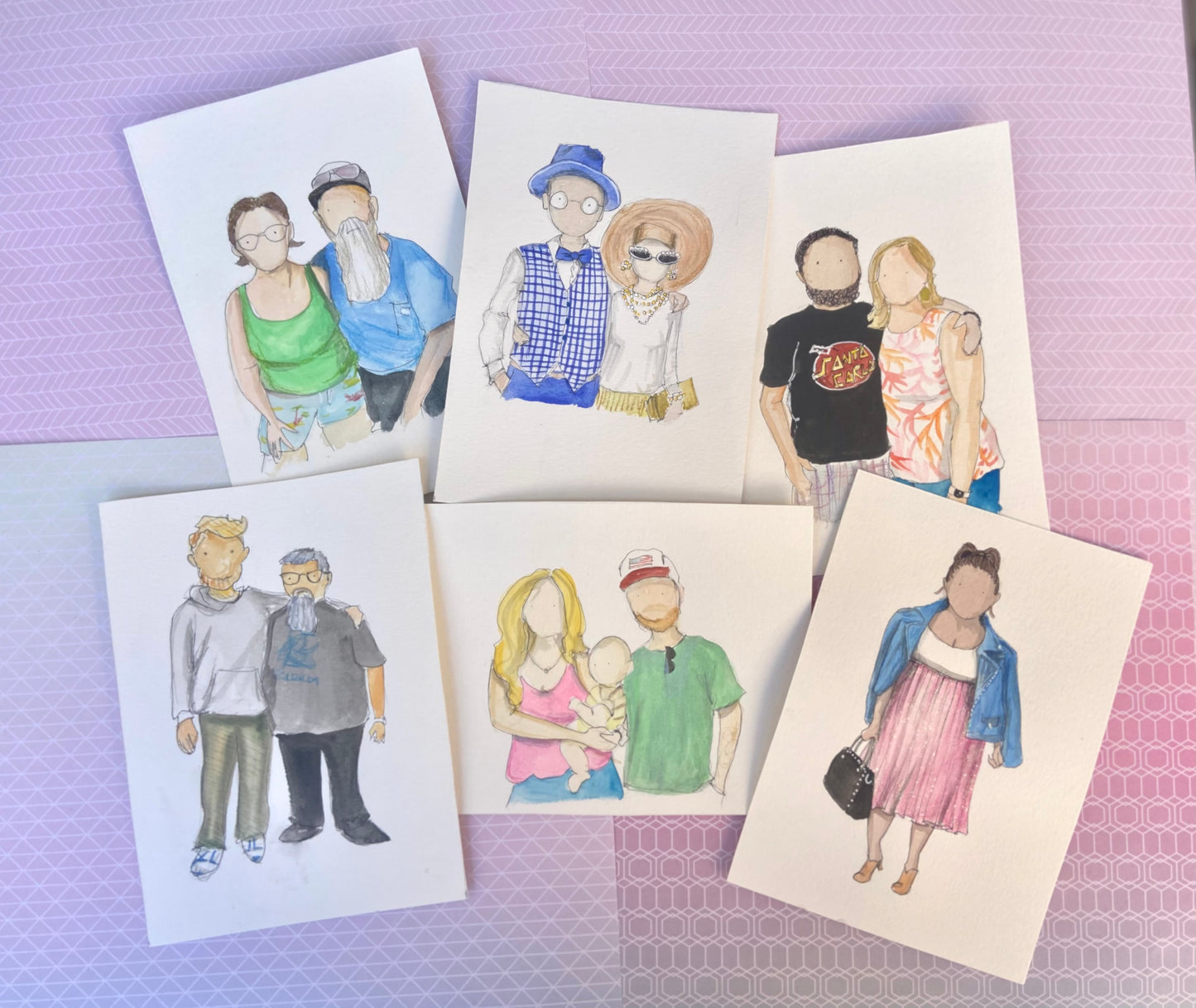 Custom Painted Watercolor Illustration from Photo, custom made painting, hand painted portraits