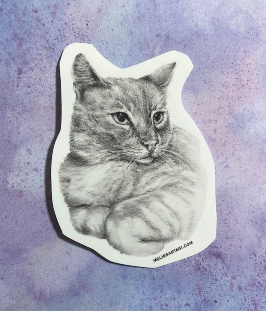 Lounging Cat Sticker