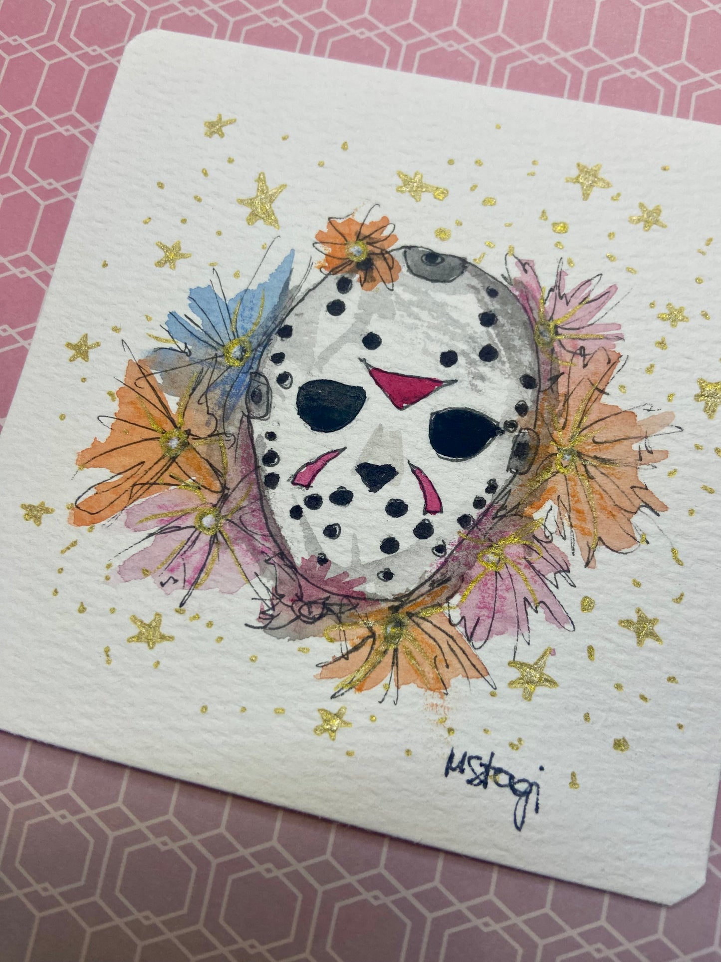 Jason Horror Fan Art, Friday the 13th, Spooky Halloween Decor,