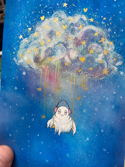 Haunting Beats Watercolor Painting Hot Ghoul Summer, Spooky Halloween