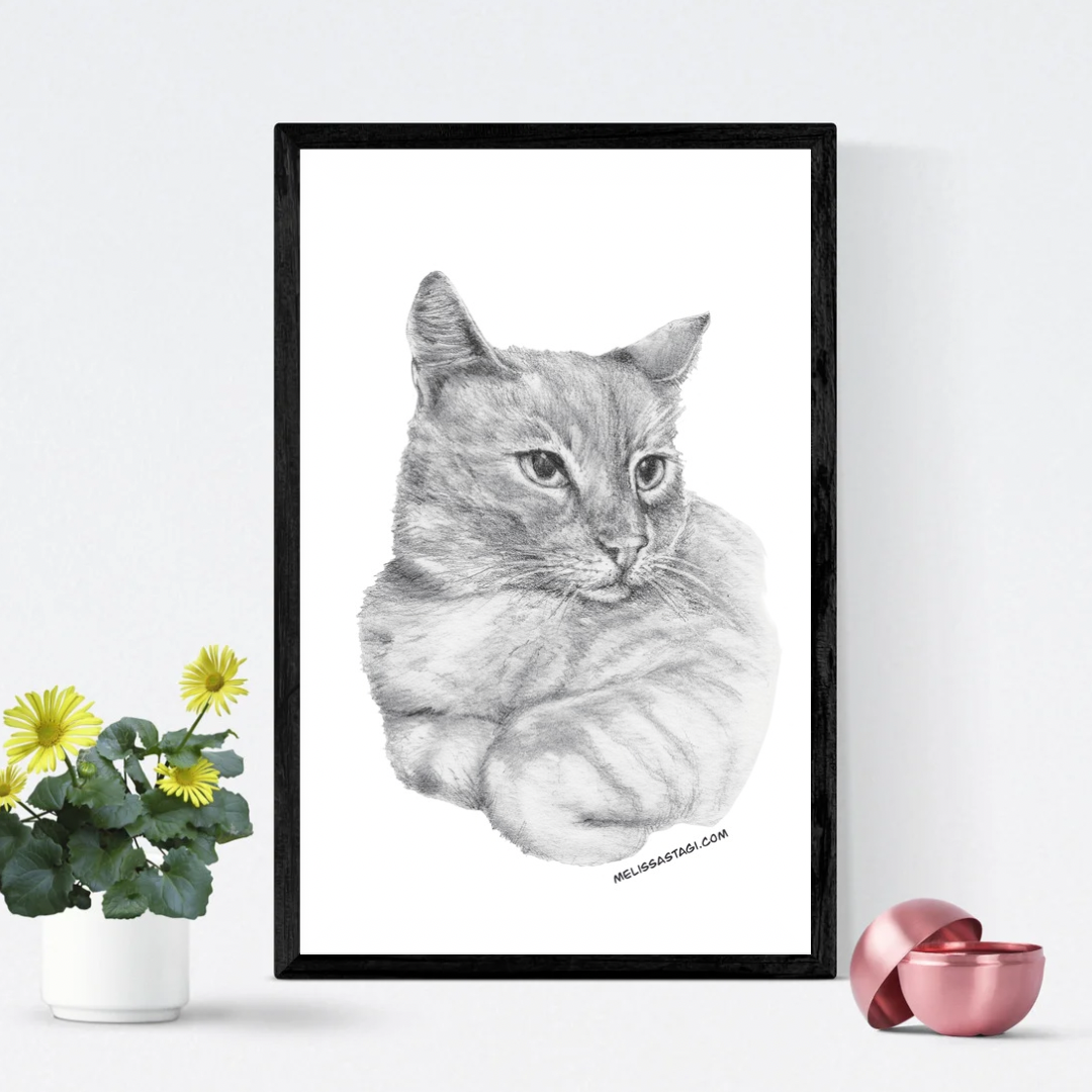 Pet Portrait Sketch, Custom Animal Drawing, Dog Portrait from Photo, Cat Portrait from Photo, Pet Memorial Gift, Pet Loss, Pet Memorial