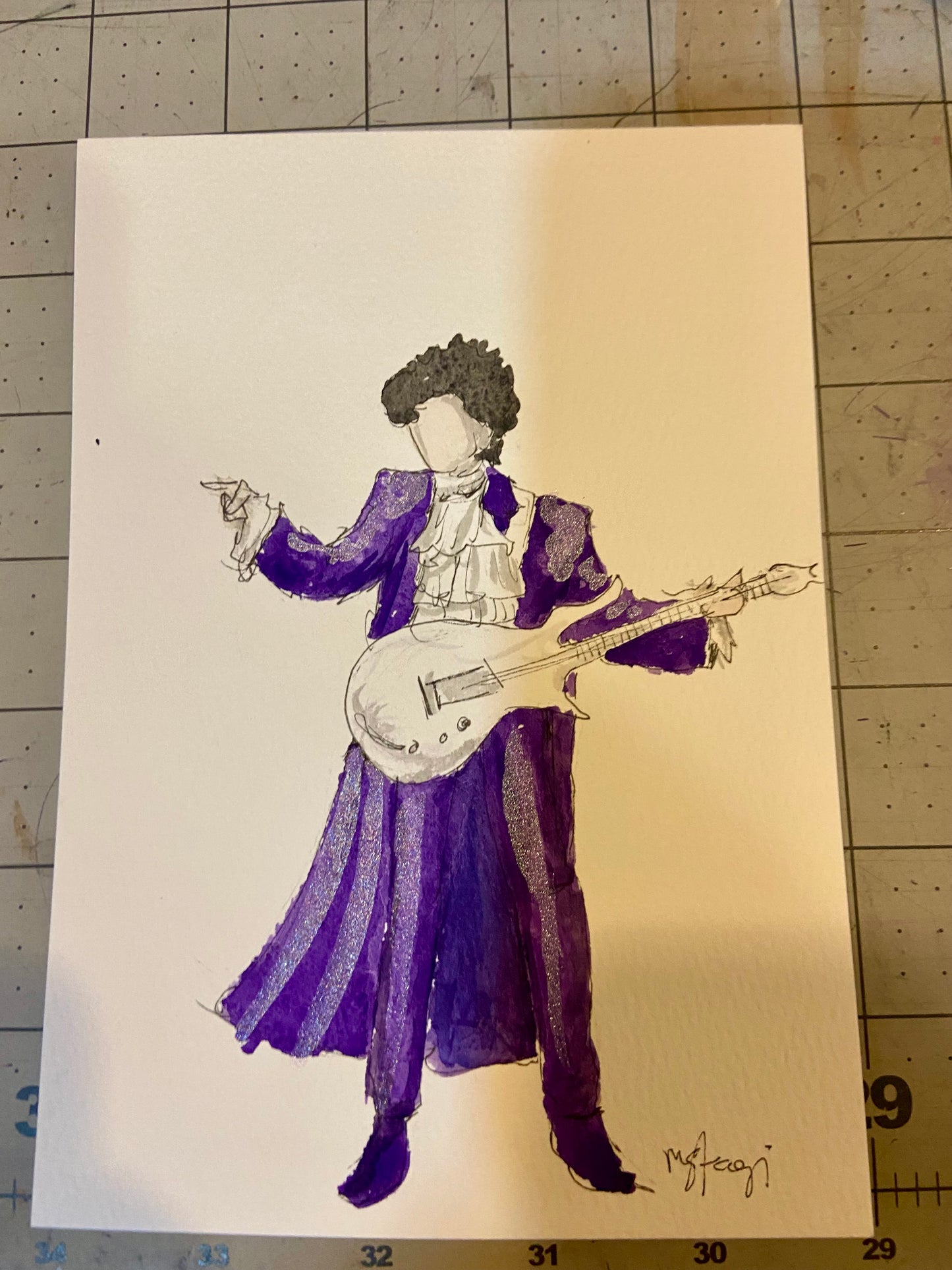 Original Prince Fan Art , watercolor painting Selena wall art, Gift Selena Fan