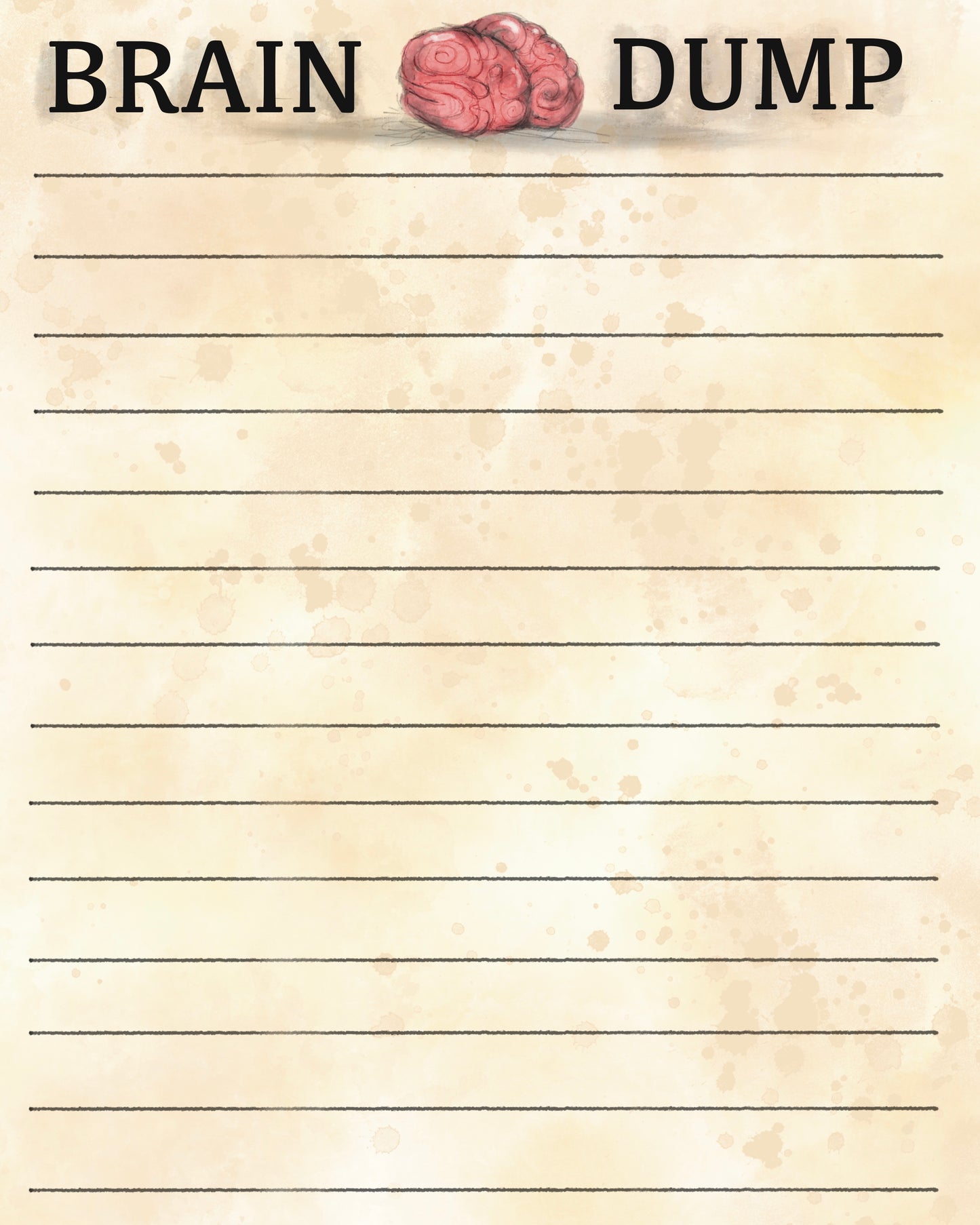 Brain Dump Journal Page Free Digital Print