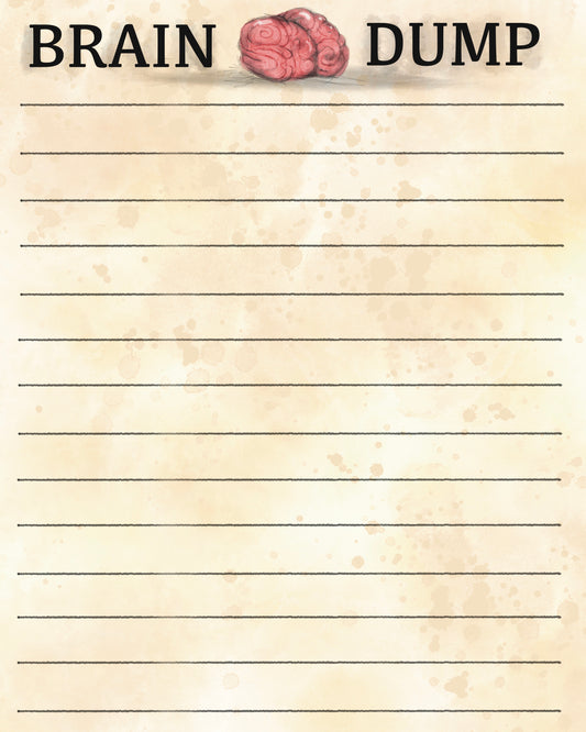 Brain Dump Journal Page Free Digital Print