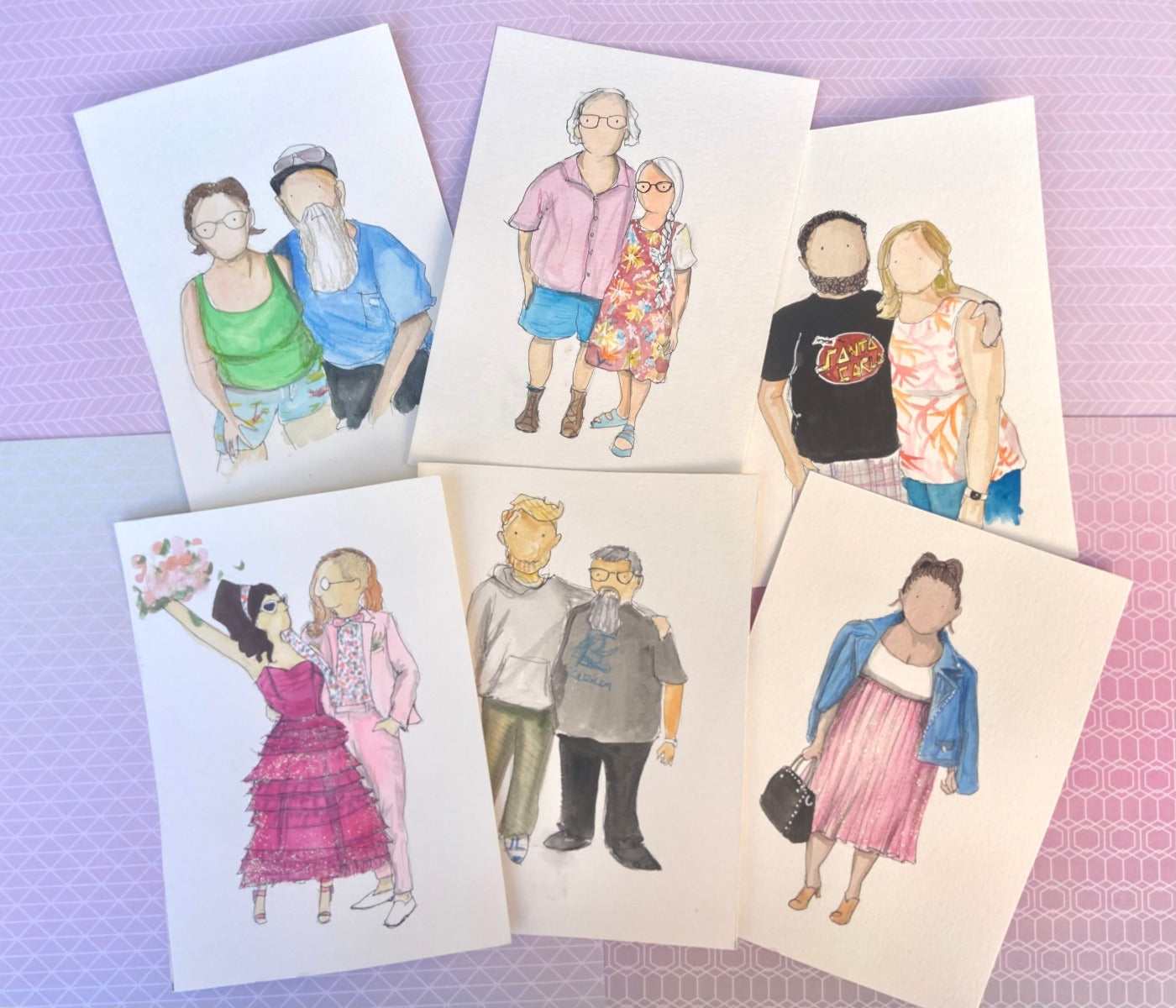Custom Painted Watercolor Illustration from Photo, custom made painting, hand painted portraits