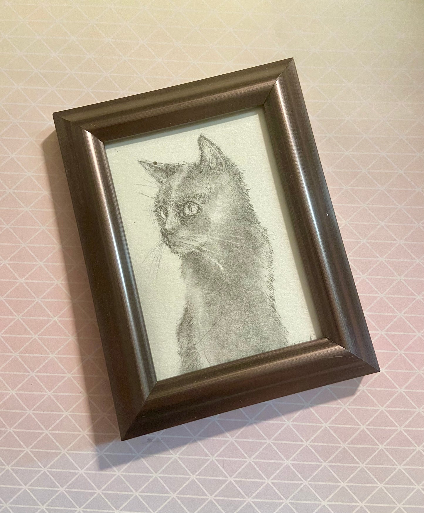 ORIGINAL Black Cat Drawing, Pencil Drawing, Pencil Art, hand drawn, Halloween Art, Wall Art, Wall Decor