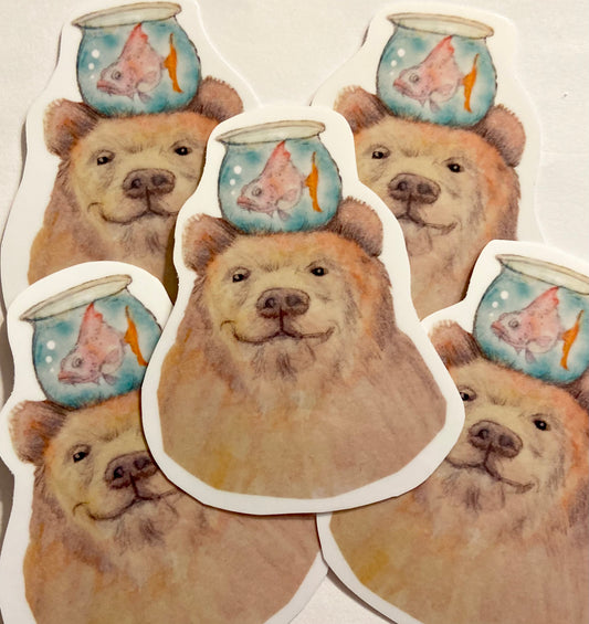 Big Bear Sticker, nature lover sticker, bear sticker, bears journal