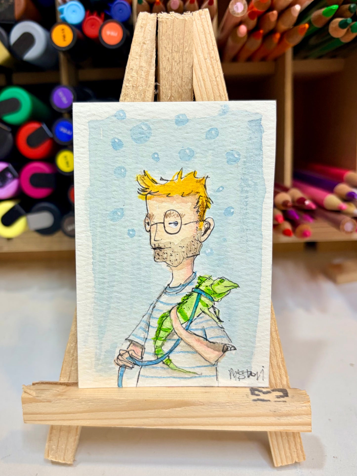 Mini Colorful, Delightfully Spooky Custom Whimsical Portrait – Personalized Fairytale Illustration Art – Magical Gift for Kids, Couples, & Families, ACEO, Custom Mini Art Made to Brighten Your Holidays