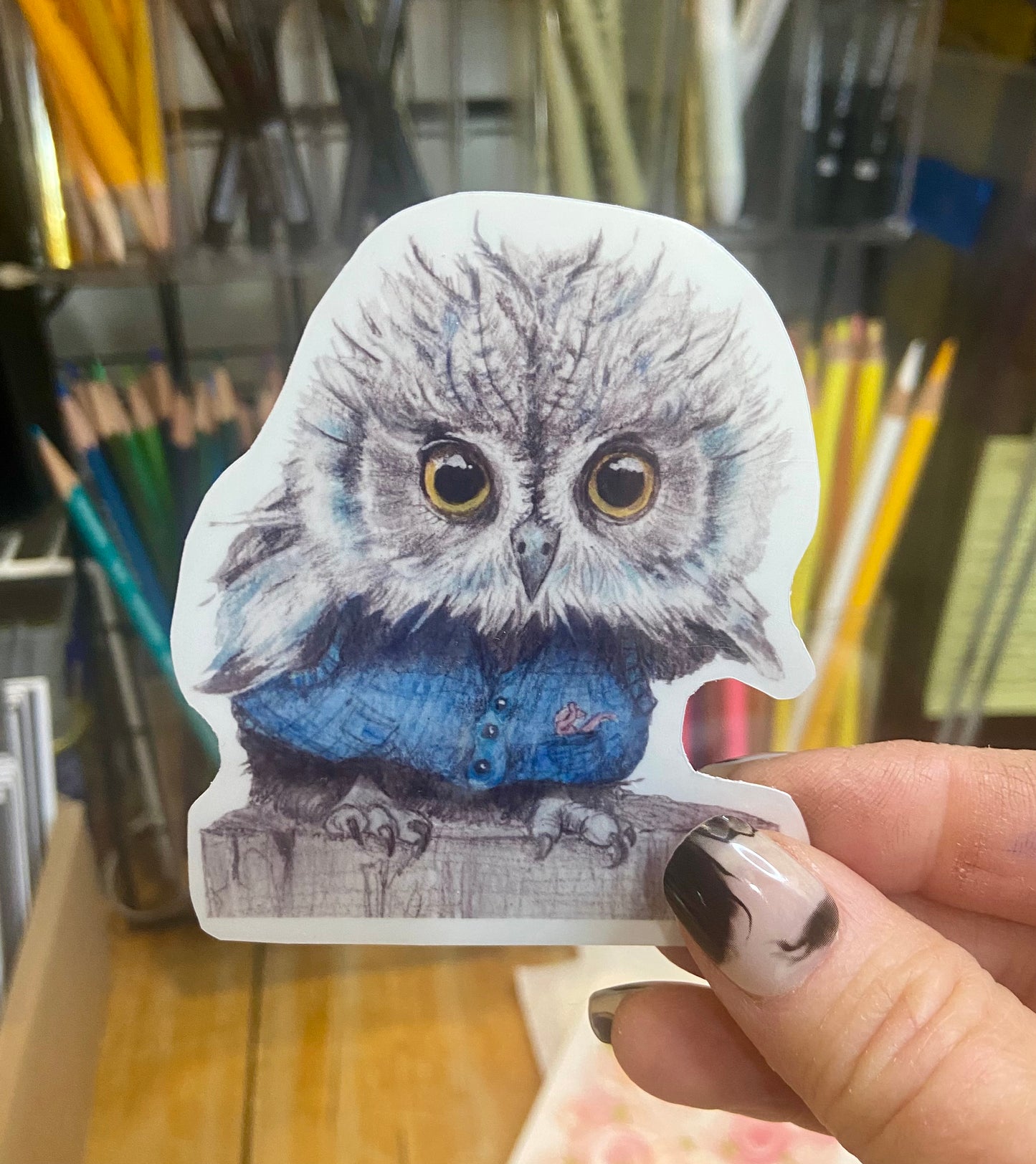 Owl Journal Sticker Laptop Sticker