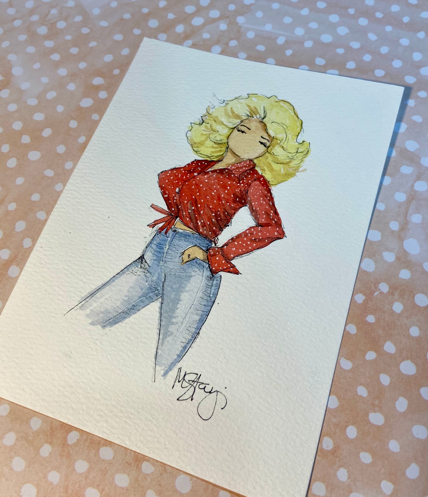 ORIGINAL Dolly Parton Fan Art, Watercolor painting, tribute art Country Music Legend, Music Poster, Wall Art Home Decor, Fan Art, Man Cave