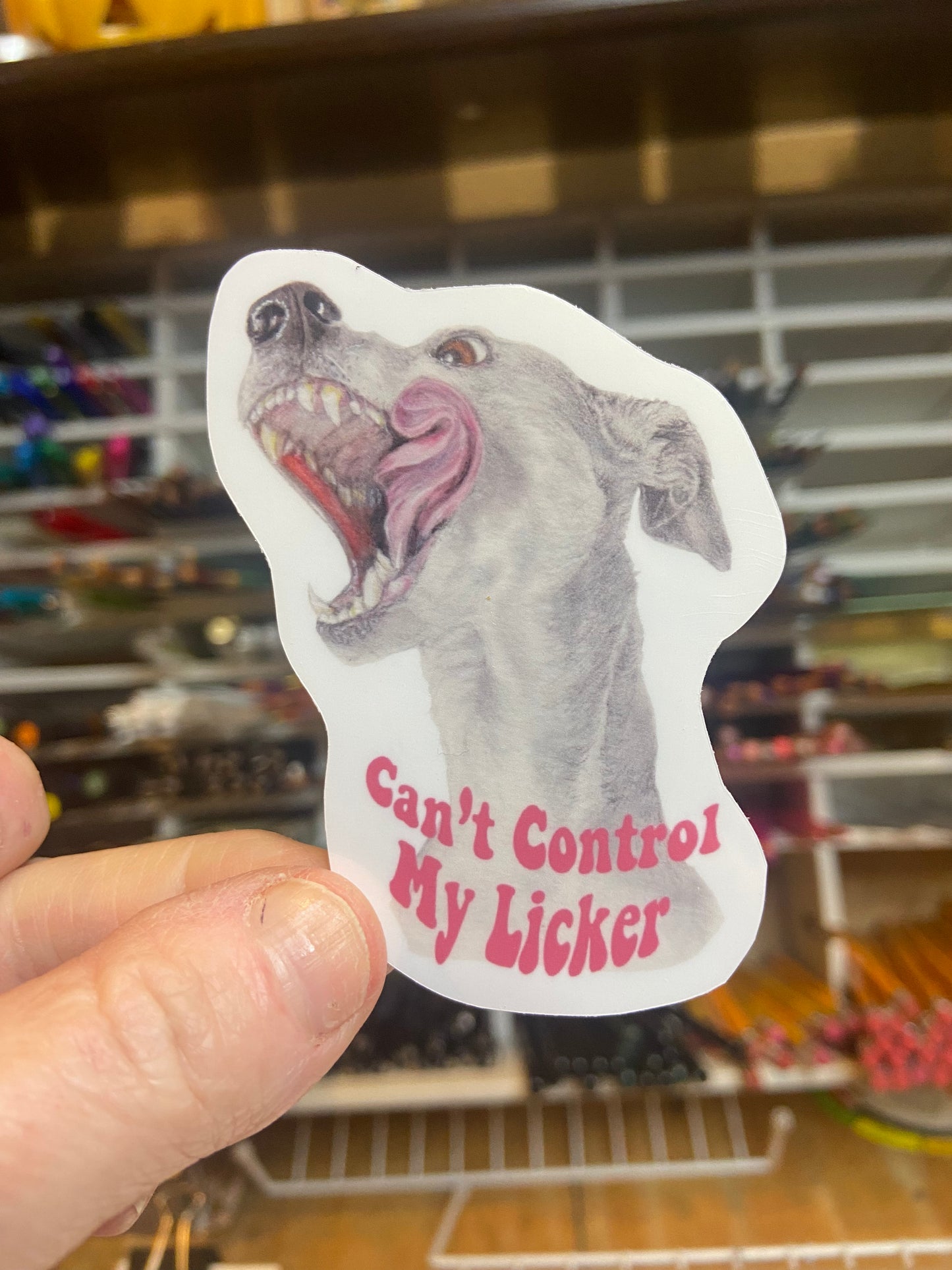 Can’t Control My Licker Sticker Journal puppy Sticker Laptop Sticker, dog sticker