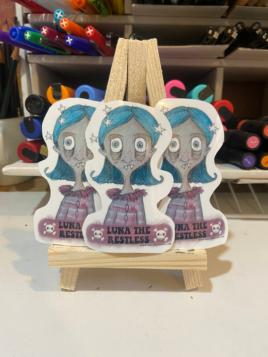 Menopause Mayhem Sticker, Luna the Restless Sticker Journal Sticker Laptop Sticker, woman Sticker