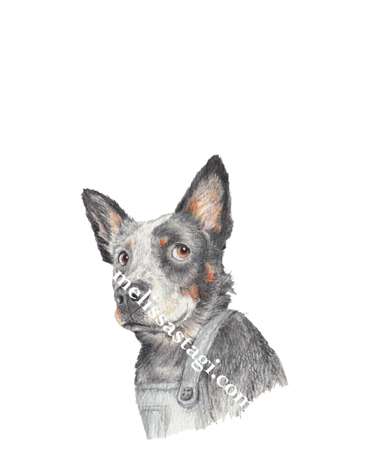 Shepard Dog Printable art work, digital print, wall art, print gift for dog lover